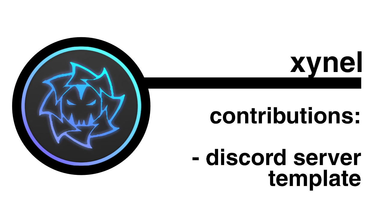 xynel - discord server template.
